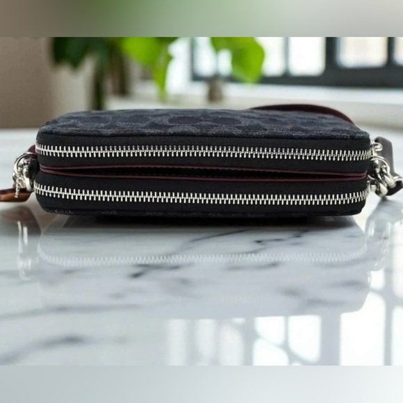 Coach Kira Convertible Denim Crossbody Wristlet HTF - Picture 13 of 16